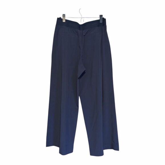 Athleta Brooklyn Heights High Rise Pleated Pants 8P Navy Blue - Picture 3 of 5